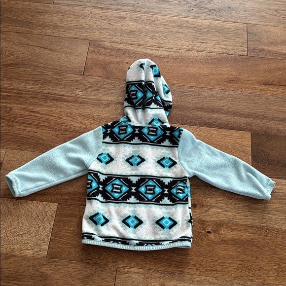 The North Face Blue and Black Patterned Fleece Jacket - Picture 2 of 3